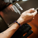 Nouvelle｜Aurora｜紫水晶。黑瑪瑙手鏈