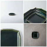 日本壽山窯美濃燒窯變釉方盤 (S-L) 共二色