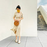 阿爸的涼鞋 魚骨編織平底涼鞋