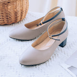 【艾菲爾】 兩穿撞色繫帶瑪莉（2色）