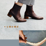 襪系女紳 針織切爾西中跟靴