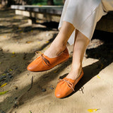 荔荔軟法 法式小圓頭繫帶休閒鞋