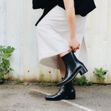 襪系女紳 針織切爾西中跟靴