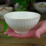 日本益子燒刻紋飯碗