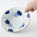 日本波佐見燒湛藍手繪青蘋果大碗