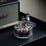 水晶消磁套組｜七彩水晶｜贈茶水晶柱或粉晶愛心