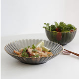 花金邊皺摺玻璃碗 (S-M)