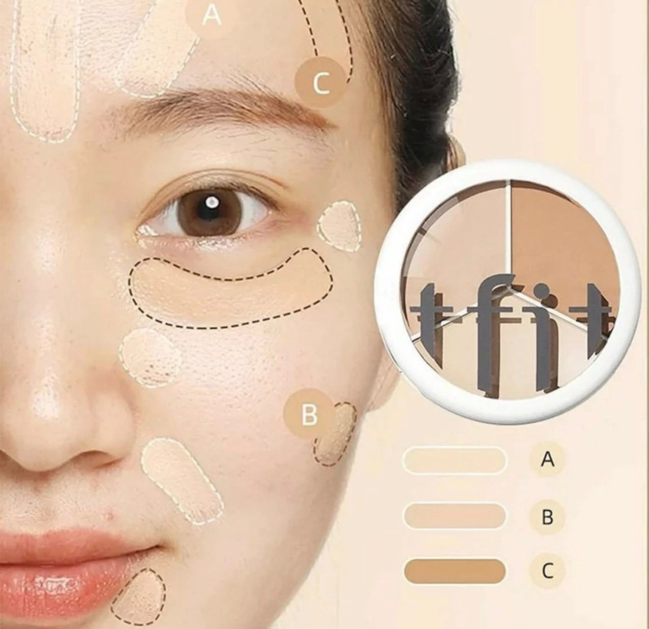韓國 TFIT 絲柔煥顏三色遮瑕膏