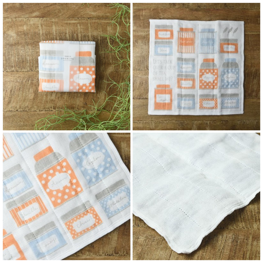 日本七層紗蚊帳材質廚房家事抹布共八款