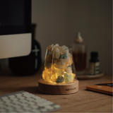 水晶擴香組 富士山款 新年限定｜招財款水晶擴香｜綠螢石Ｘ黃水晶