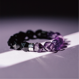HALF｜黑曜石Ｘ紫水晶切角手鍊