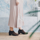 【維多利亞】3M防潑水皮革高跟踝靴（2色）