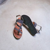 【波西米亞】質感羊皮羅馬涼鞋（2色）