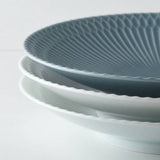 日本美濃燒小田陶器波紋深盤共三色