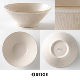 日本美濃燒 Albee 直線刻紋輕量拉麵碗 共三色