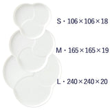 日本小田陶器 Tomoe 白瓷盤 (S-L)