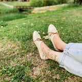 荔荔軟法 法式小圓頭繫帶休閒鞋