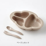 日本 lien de famille 嬰兒餐具三件組 共三色