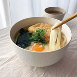 日本深山窯美濃燒 Racca 白色蓋飯碗