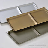 日本 Hokuriku 鋁製長方分隔盤 共三色