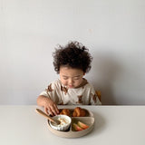 日本 kawaii&born 兒童吸盤分隔餐盤 共四色