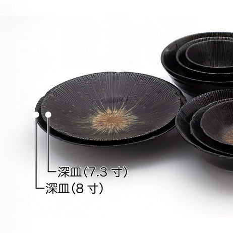 日本美濃燒經典十草紋深盤 (M-L) 共二色