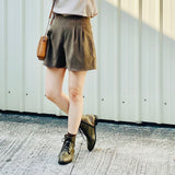 東倫敦德比靴 水蠟牛皮繫帶短靴