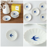 日本 KNM POTTERY 美濃燒燕子餐具禮盒組 共五款