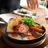 隔熱木托盤 大人的鐵板圓型 專用