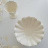 安部太一 輪花碗 白