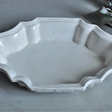 安部太一 白釉橢圓深皿