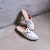 【法式D釦】尖頭D字釦穆勒鞋（3色）