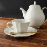 村上雄一 白瓷十二角杯碟組