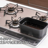 日本杉山金屬角型天婦羅油炸鍋-1.9L-附濾盤組【 KS獨家附贈炸物專用料理夾】