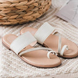 【希臘女神】指環釦細帶拖鞋（2色）