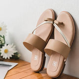 【希臘女神】指環釦細帶拖鞋（2色）