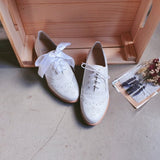 【小南法】兩穿雕花緞帶牛津鞋（4色）