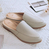 【艾薇】真皮編織穆勒鞋（2色）