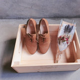 【小南法】兩穿雕花緞帶牛津鞋（4色）