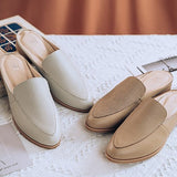 【艾薇】真皮編織穆勒鞋（2色）