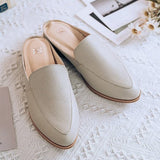 【艾薇】真皮編織穆勒鞋（2色）