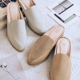 【艾薇】真皮編織穆勒鞋（2色）