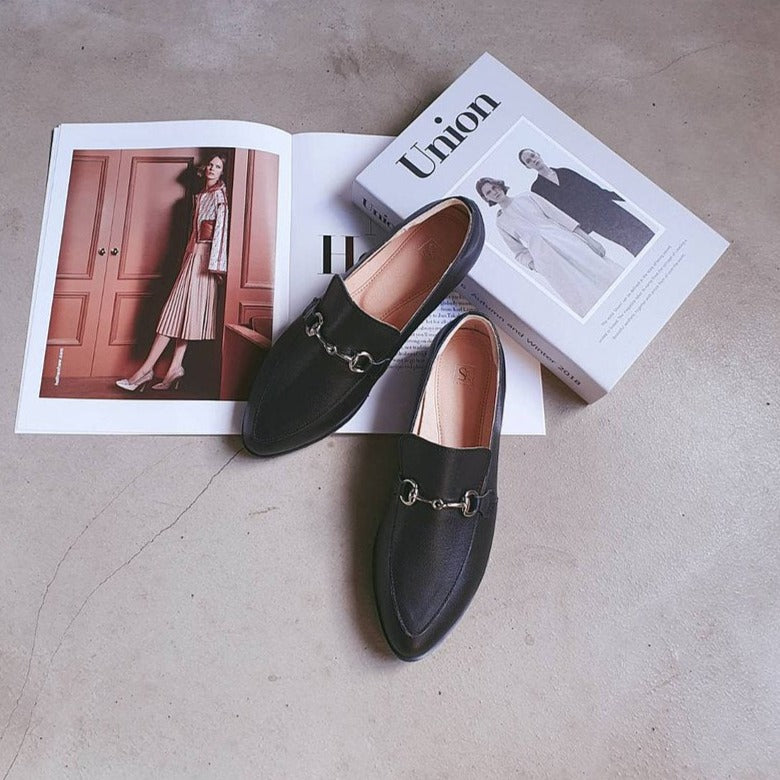 【維納斯】全真皮馬銜釦樂福鞋（5色）