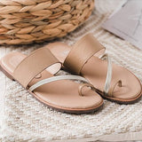 【希臘女神】指環釦細帶拖鞋（2色）