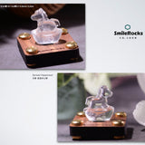 雕件（馬上有錢白水晶）