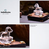 雕件（馬上有錢白水晶）