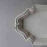 安部太一 白釉橢圓深皿