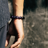 HALF｜黑曜石Ｘ紫水晶切角手鍊