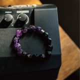 HALF｜黑曜石Ｘ紫水晶切角手鍊