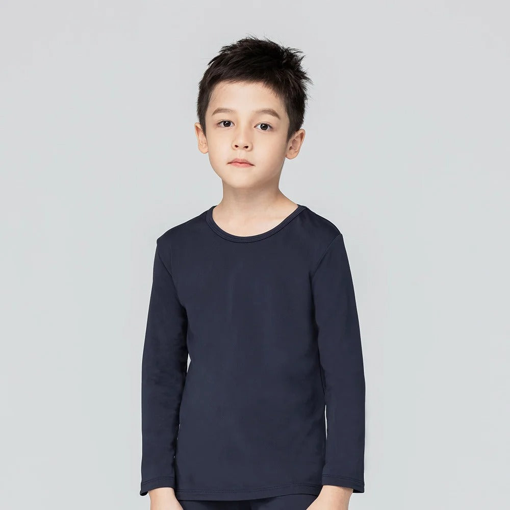 第五代溫灸刷毛圓領發熱衣（兒童）